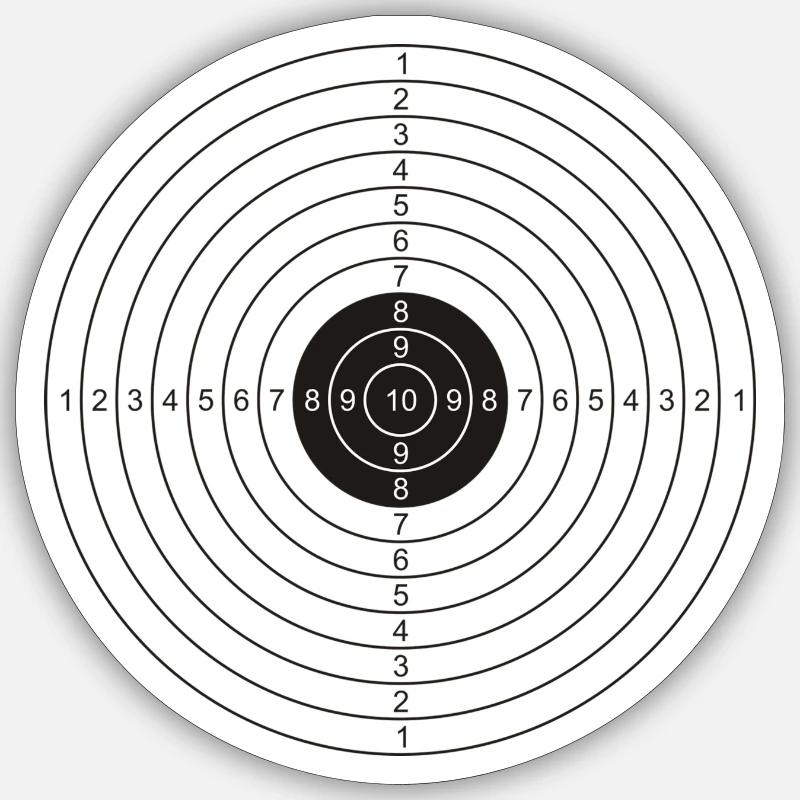 Cible - Sticker taille S (10 x 10 cm) - blanc mat