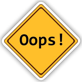 error, oops!, anpassbar - Sticker Größe S (10 x 10 cm) - Mattweiß - Vorne