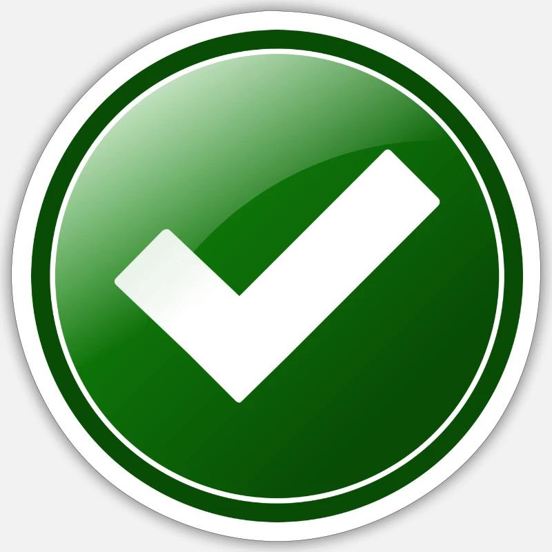 Approved - Sticker size S (10 x 10 cm) - white matte