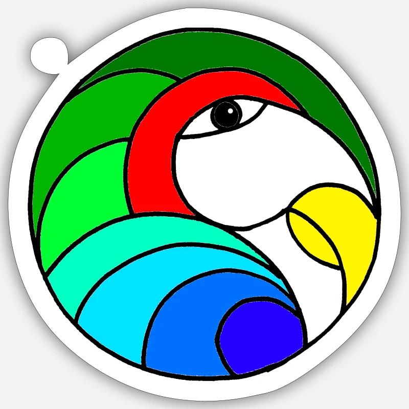 Parrot Sticker size S (10 x 10 cm)