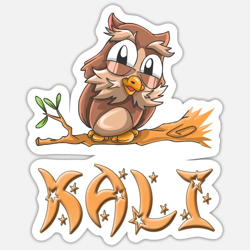 Owl Kali - Sticker size S (10 x 10 cm) - white matte