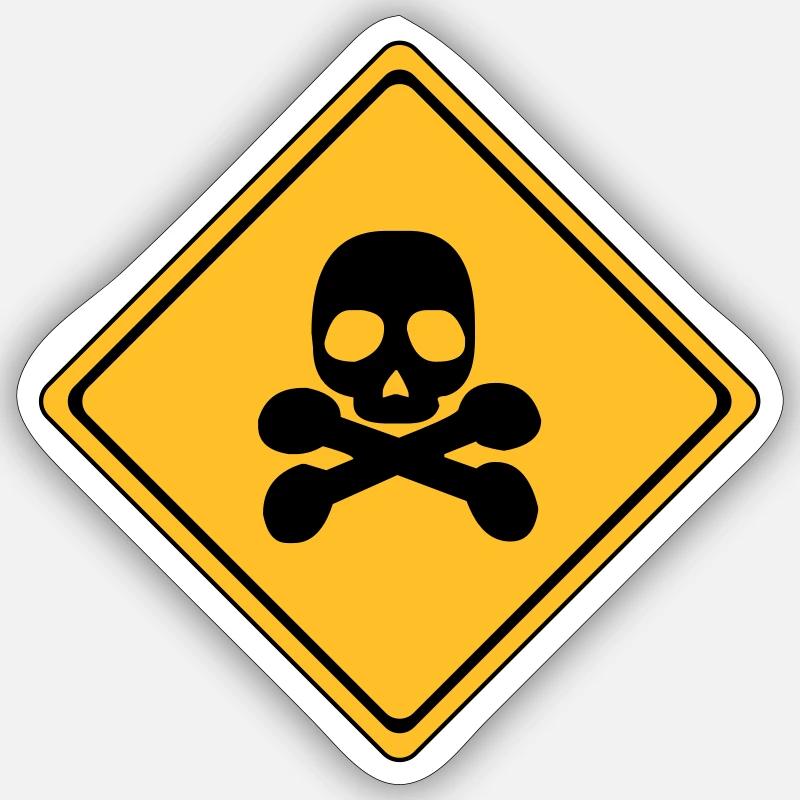 Gefahren-Warnschild # Sticker Größe S (10 x 10 cm)