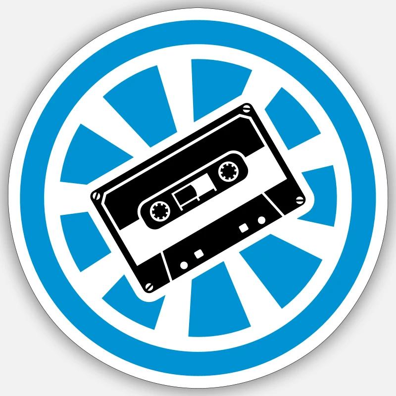 Cassette Retro - Electro - Minimal Sticker formato S (10 x 10 cm)