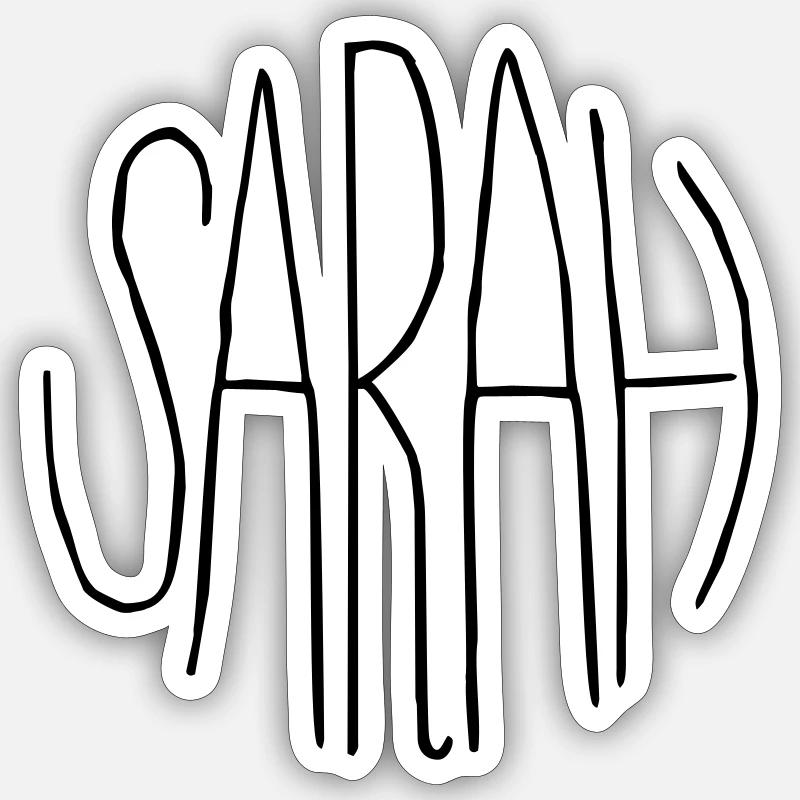 Sarah Geschenk Sticker Größe S (10 x 10 cm)