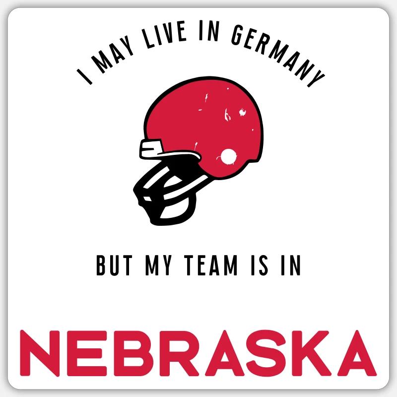 Nebraska - Sticker Größe S (10 x 10 cm) - Mattweiß