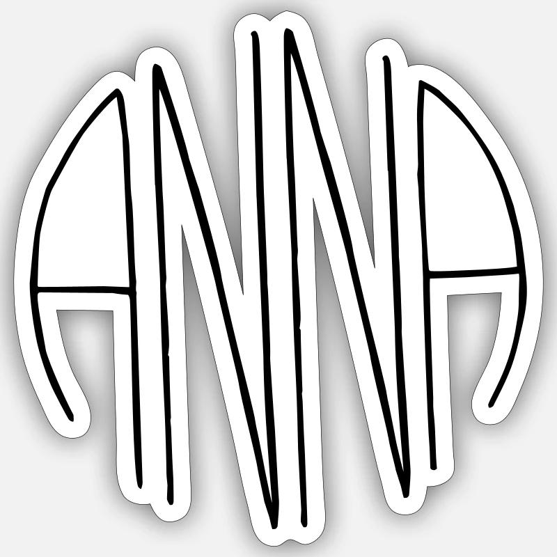 Anna Geschenk Sticker Größe S (10 x 10 cm)
