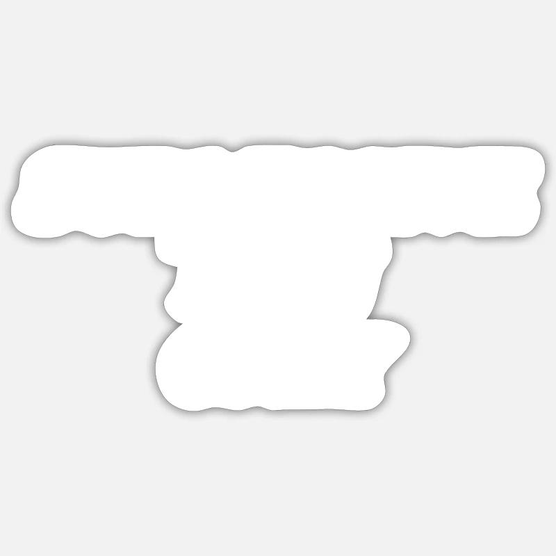 Hommes soumis - Sticker taille S (10 x 10 cm) - blanc mat