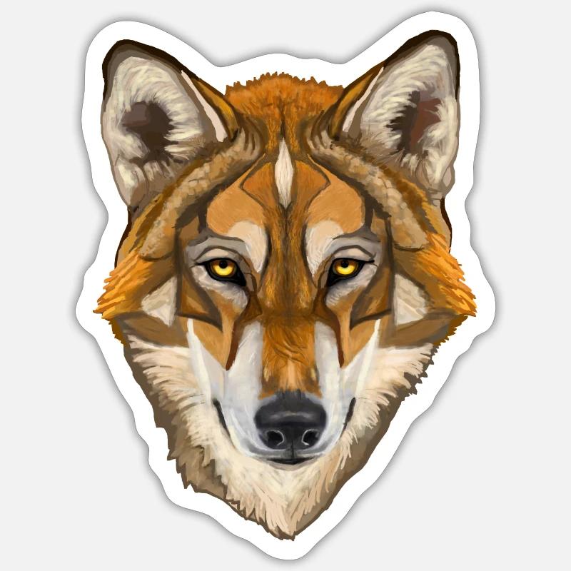 wolf - Sticker size S (10 x 10 cm) - white matte