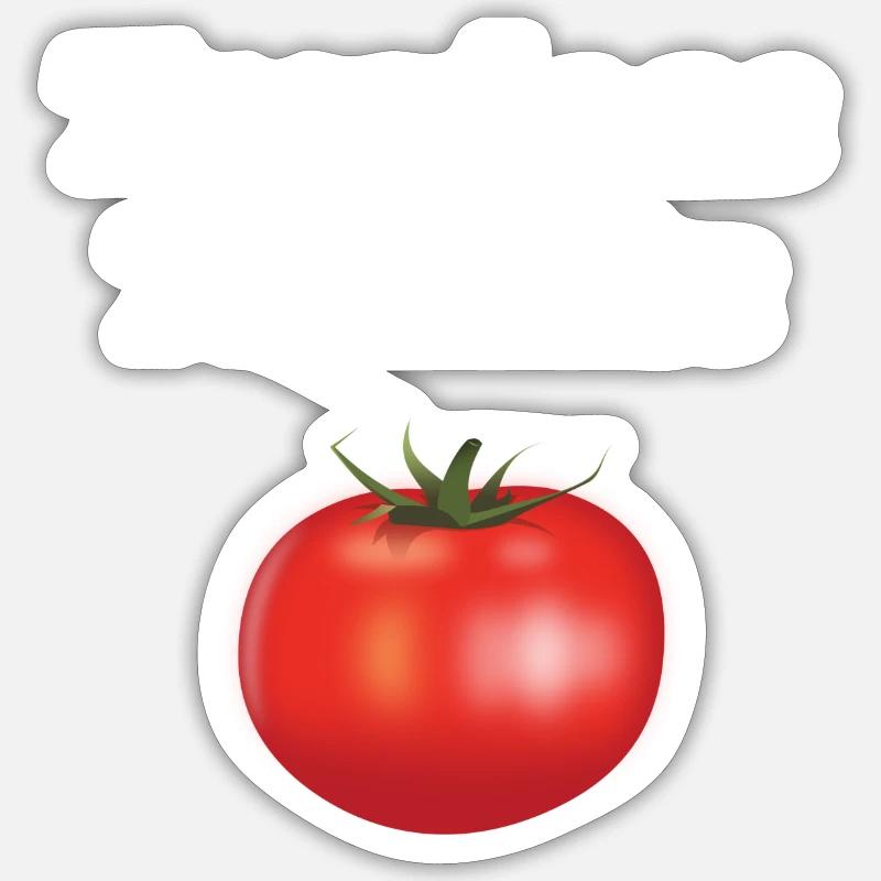 Treulose Tomate - Sticker Größe S (10 x 10 cm) - Mattweiß