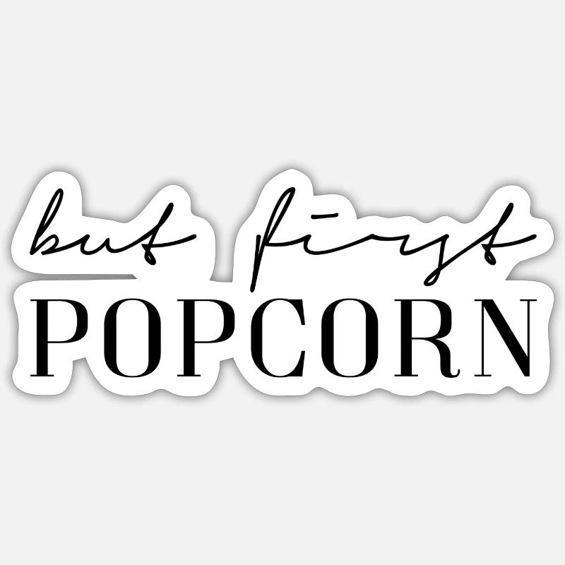First Popcorn Sticker Größe S (10 x 10 cm)