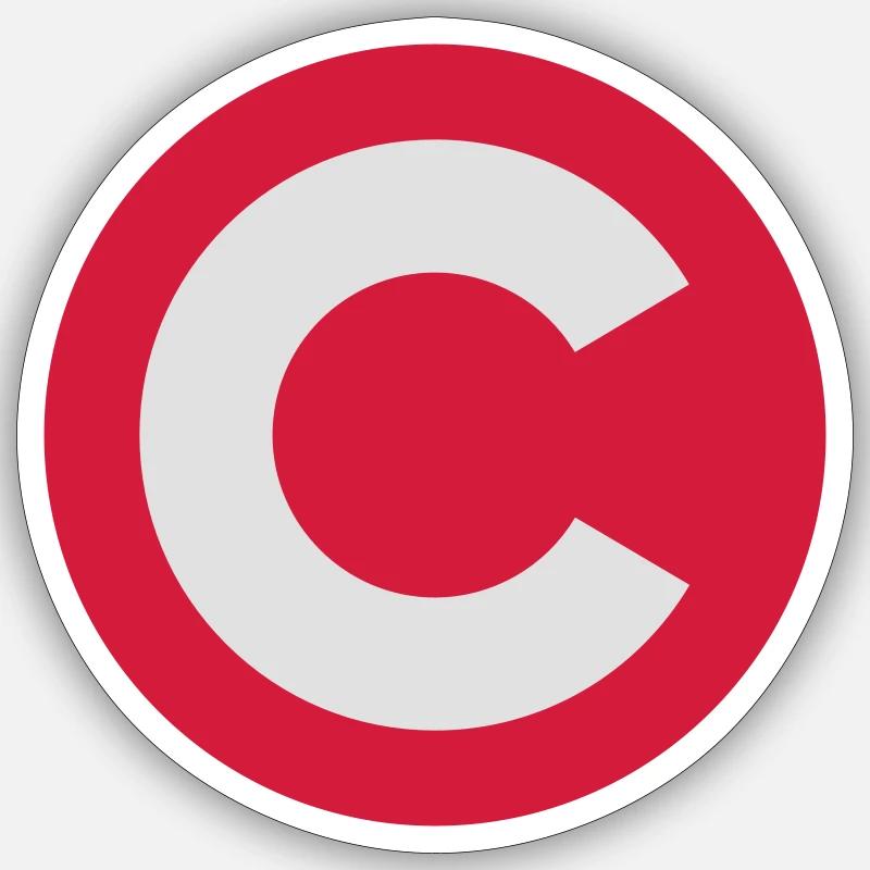 Copyright | Camera observed - Sticker taille S (10 x 10 cm) - blanc mat