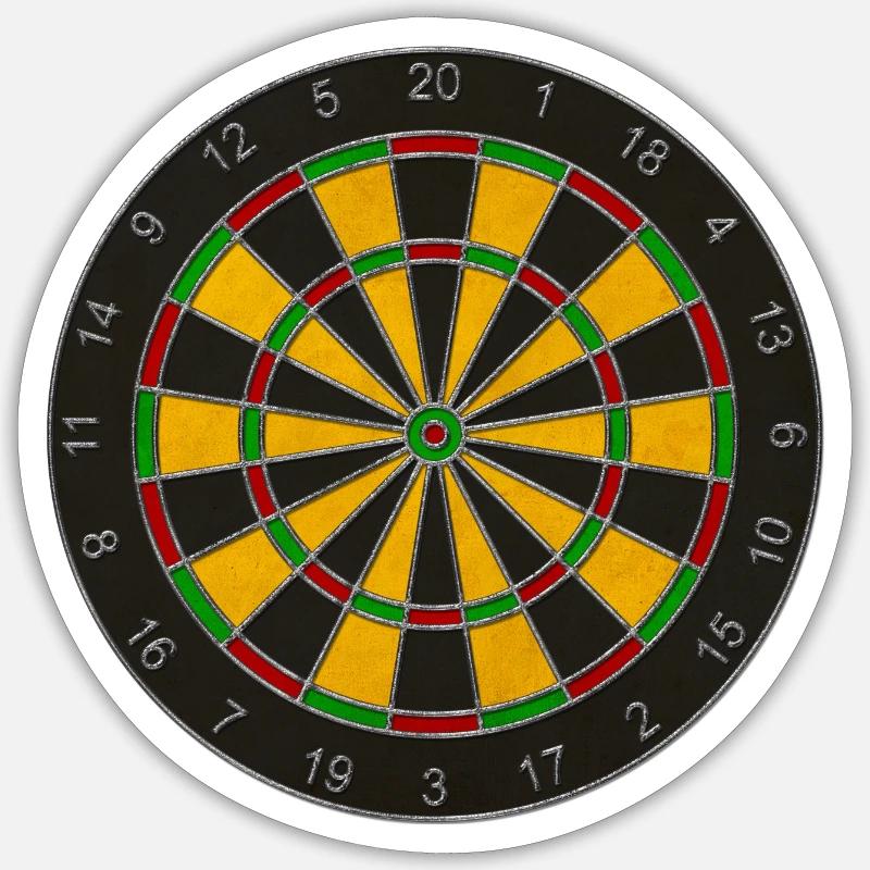 Jeu de fléchettes / cible - Sticker taille S (10 x 10 cm) - blanc mat