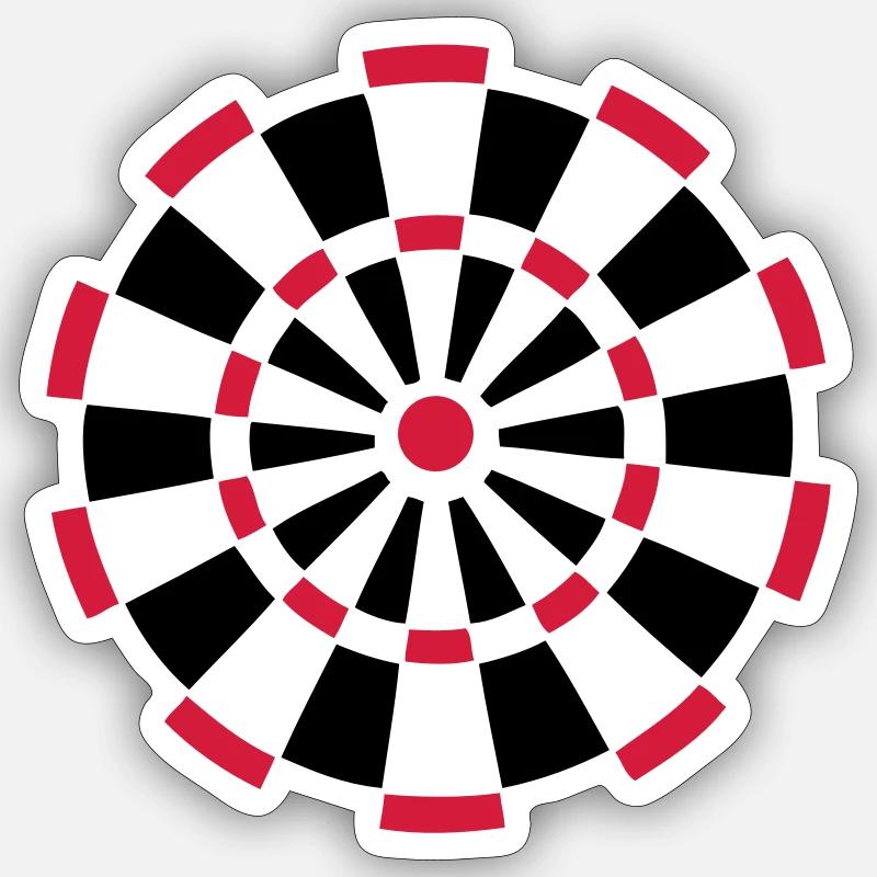 dartscheibe dart - Sticker Größe S (10 x 10 cm) - Mattweiß