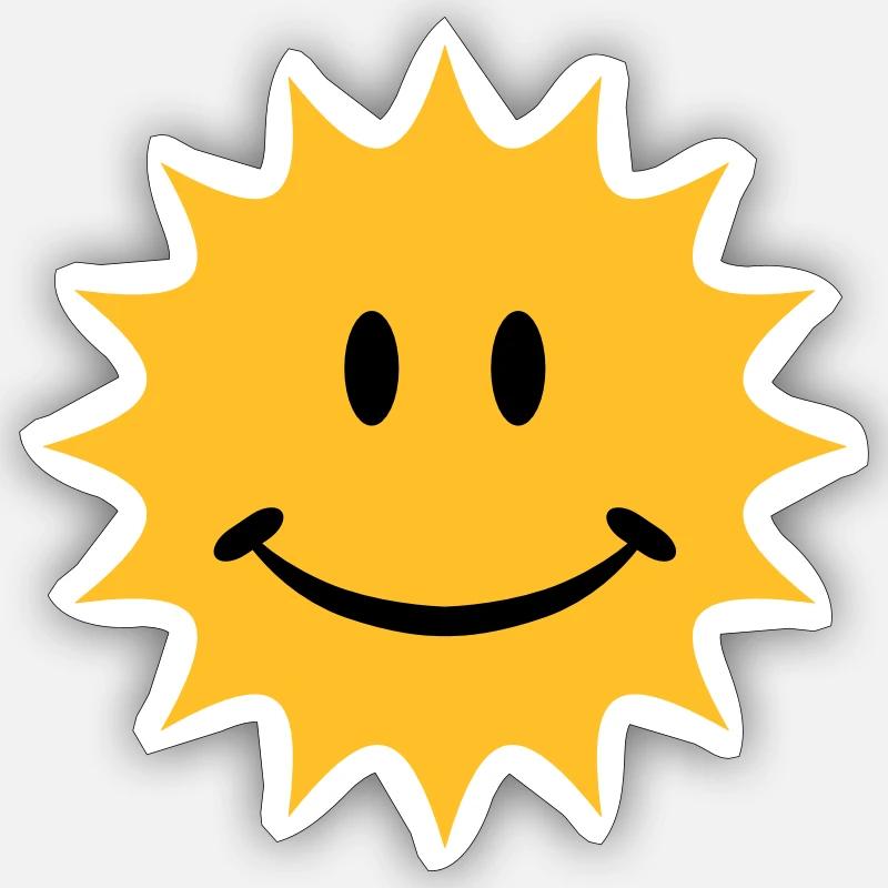 sun - Sticker Größe S (10 x 10 cm) - Mattweiß