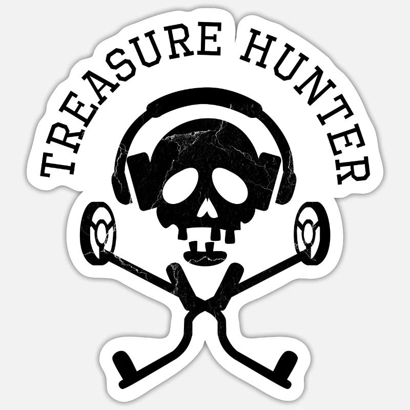Détecteurs de chasseurs - Sticker taille S (10 x 10 cm) - blanc mat