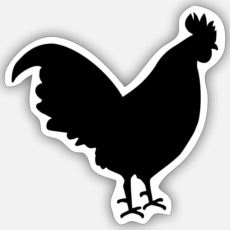 Cock Sticker size S (10 x 10 cm)