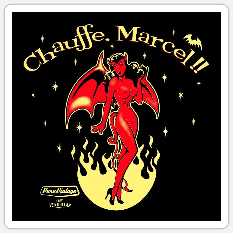 Chauffe Marcel Sticker taille S (10 x 10 cm)