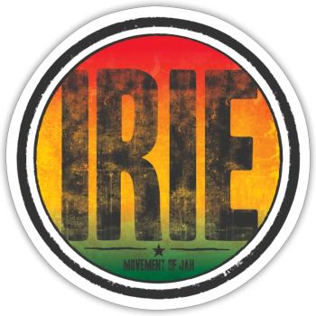 irie - movement of jah - Sticker Größe S (10 x 10 cm) - Mattweiß - Vorne