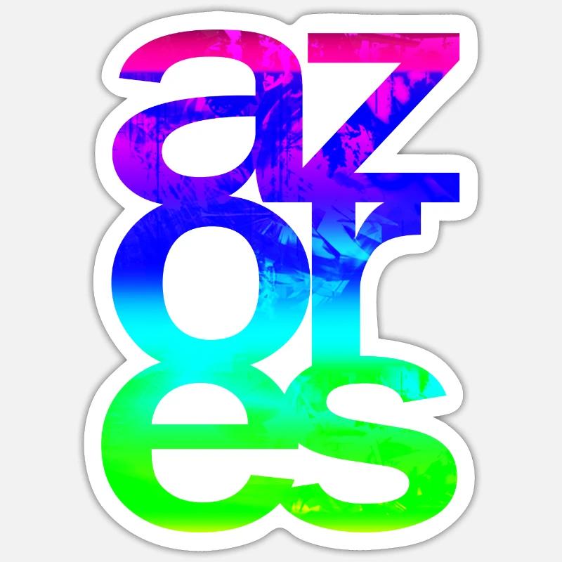 Açores - Sticker taille S (10 x 10 cm) - blanc mat