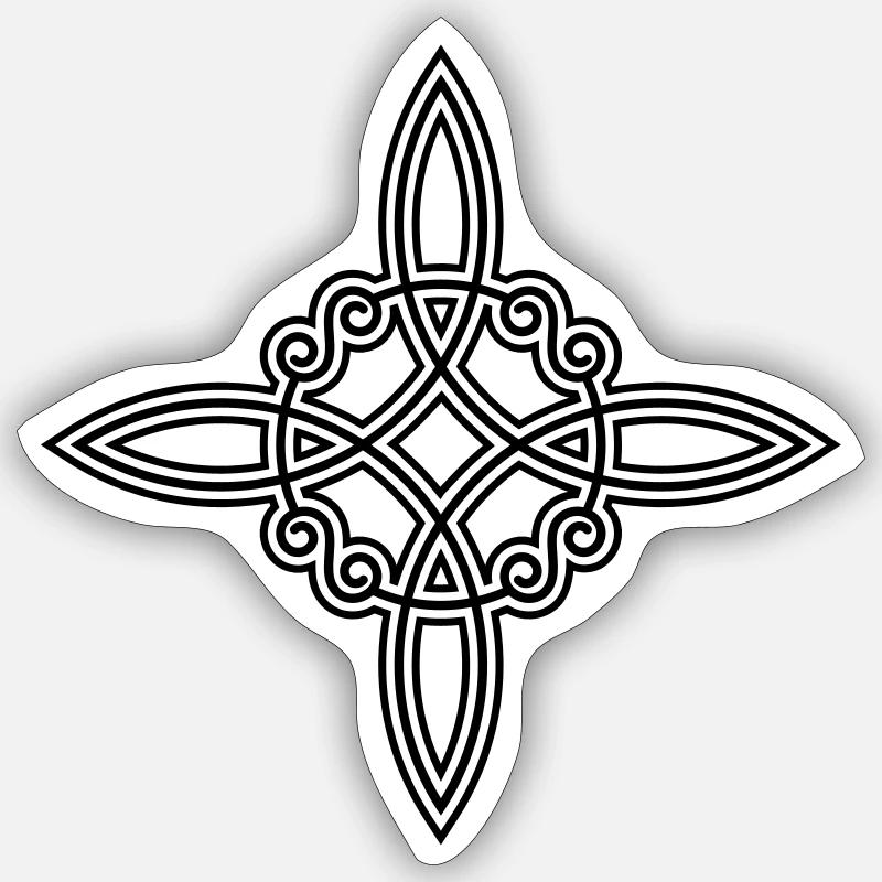 Wiccan Witch Knot Witch Symbol Celtic Knot - Sticker størrelse S (10 x 10 cm) - mat hvid