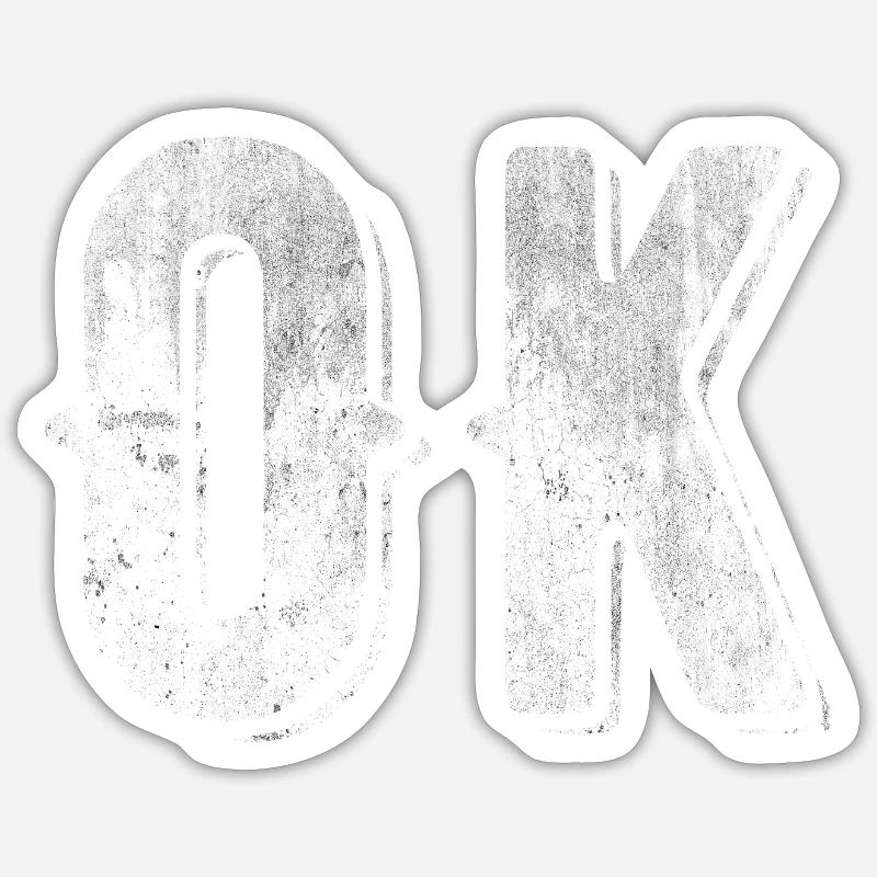 OK - Sticker size S (10 x 10 cm) - white matte