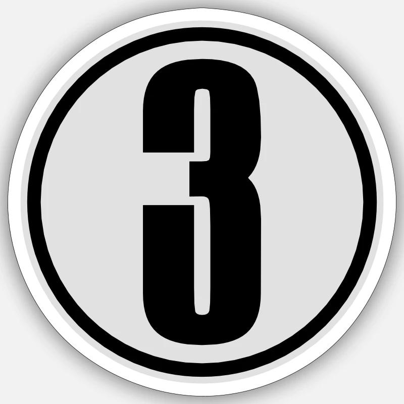 3 - Sticker size S (10 x 10 cm) - white matte