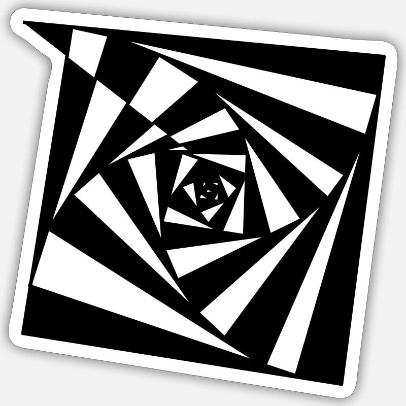 Spiral Tribe psychedelische Illusion Sticker Größe S (10 x 10 cm)