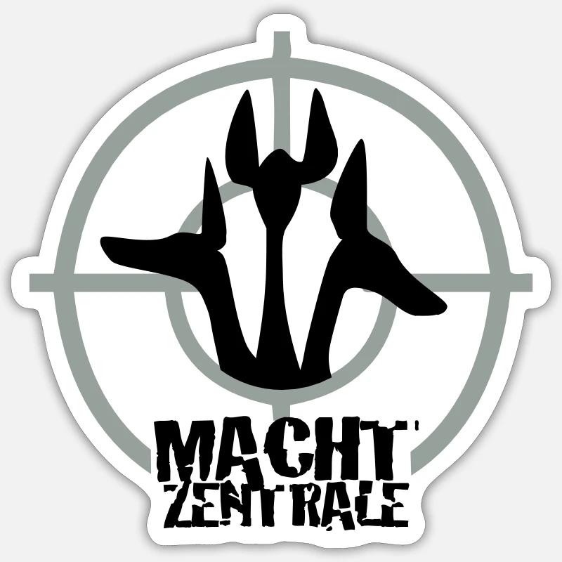 Power center - Sticker size S (10 x 10 cm) - white matte