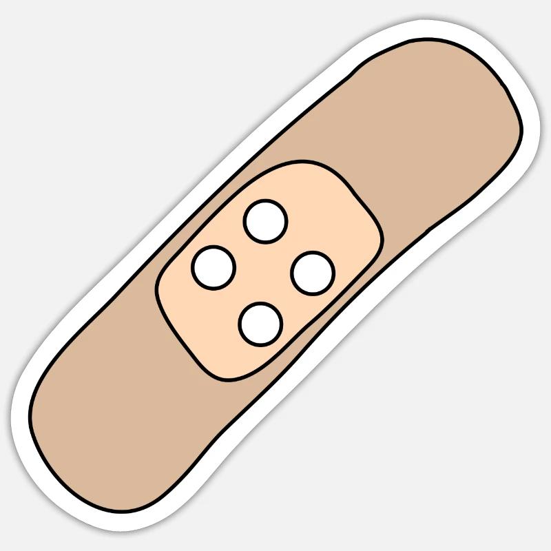 Patch, blessure, blessure, guérison, idée cadeau Sticker taille S (10 x 10 cm)