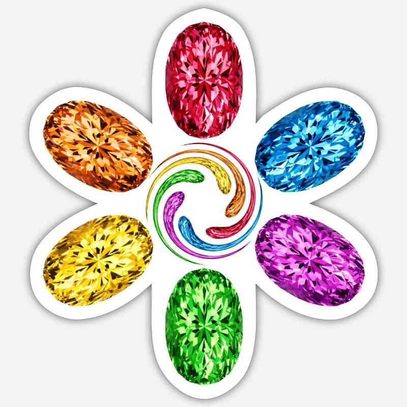 Infinity Infinity Chakra Stones Spiral Magic Sticker size S (10 x 10 cm)