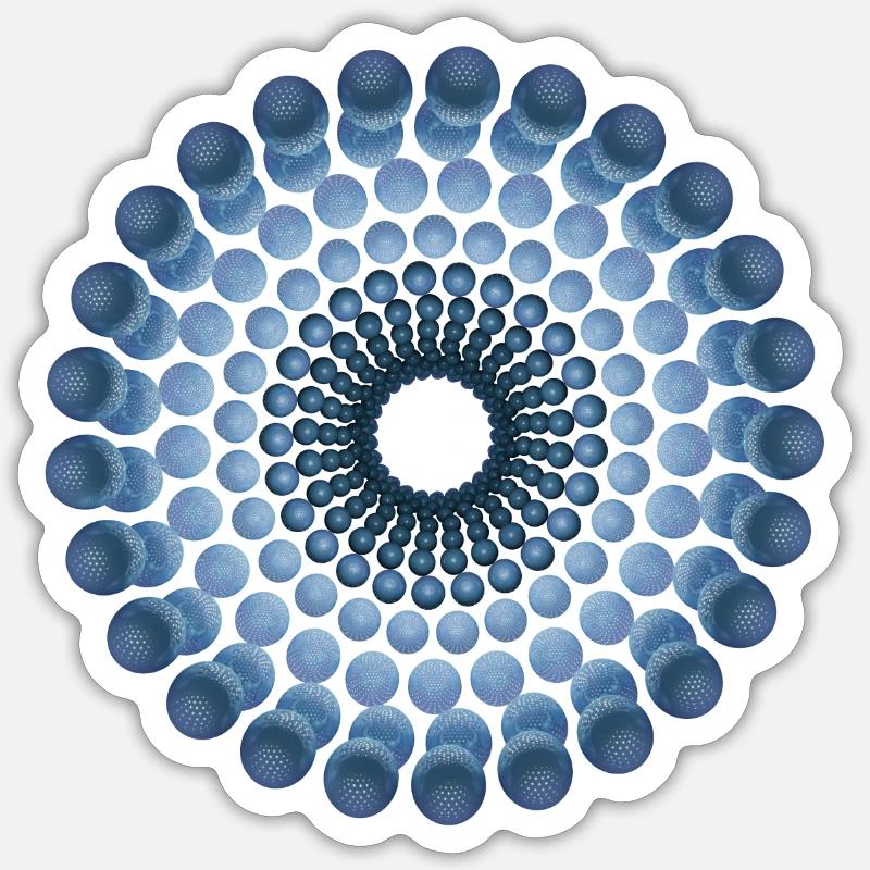 Atom Cellular ten - Sticker Größe S (10 x 10 cm) - Mattweiß