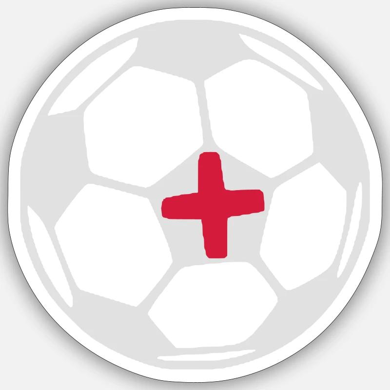 (Simplement) BALL (avec StGeorgeCross) - Sticker taille S (10 x 10 cm) - blanc mat
