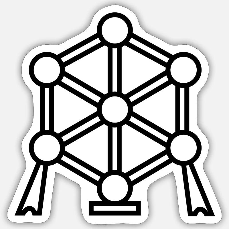 Atomium Sticker size S (10 x 10 cm)