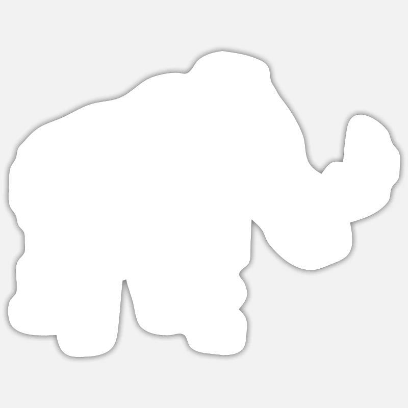 mammoth - Sticker size S (10 x 10 cm) - white matte