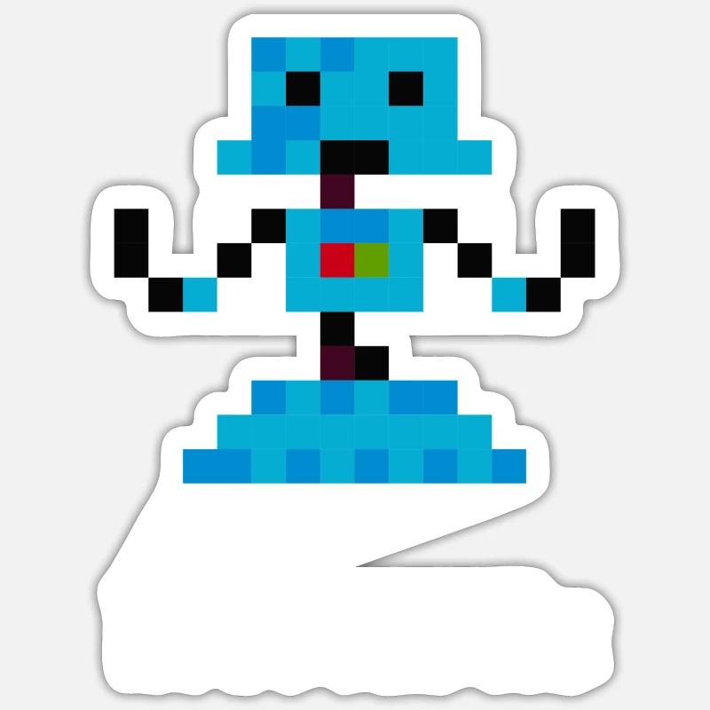 8-bit robot (Robotastic) Sticker size S (10 x 10 cm)