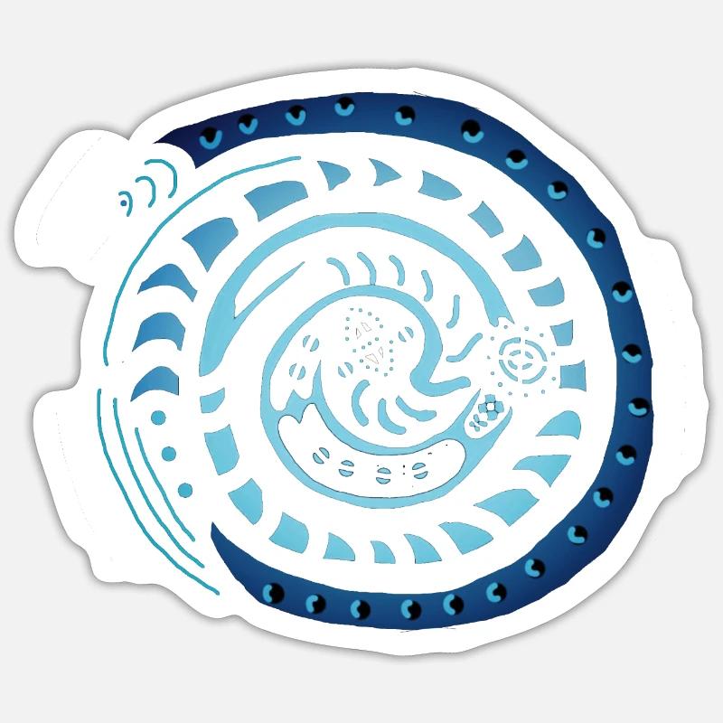 abstract - Sticker size S (10 x 10 cm) - white matte
