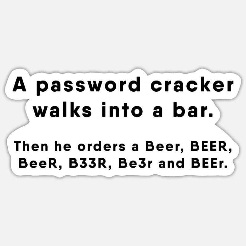 Hacker - Cracker de mot de passe Sticker taille S (10 x 10 cm)