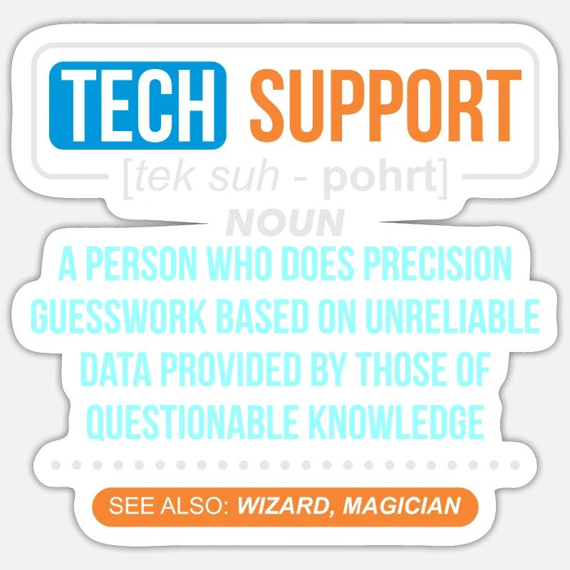 Technician Gift Idea & T-Shirt - Sticker size S (10 x 10 cm) - white matte