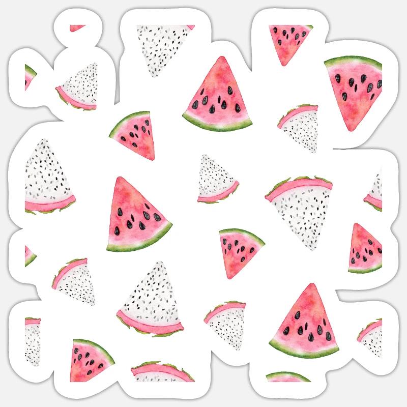 Fruit du dragon Pastèque Sticker taille S (10 x 10 cm)