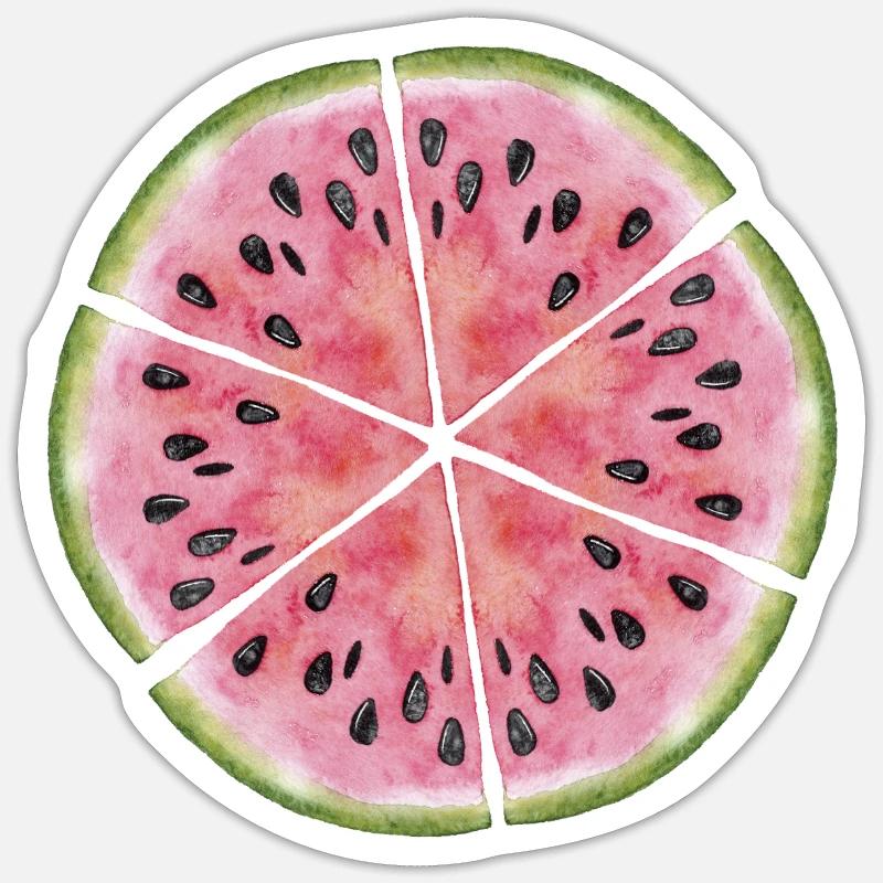 Watermelon Fruit Melon - Sticker size S (10 x 10 cm) - white matte