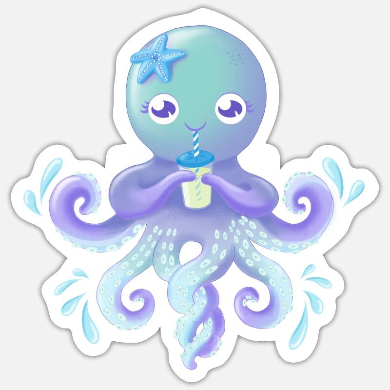 Octopus - Keep it cool Sticker taille S (10 x 10 cm)