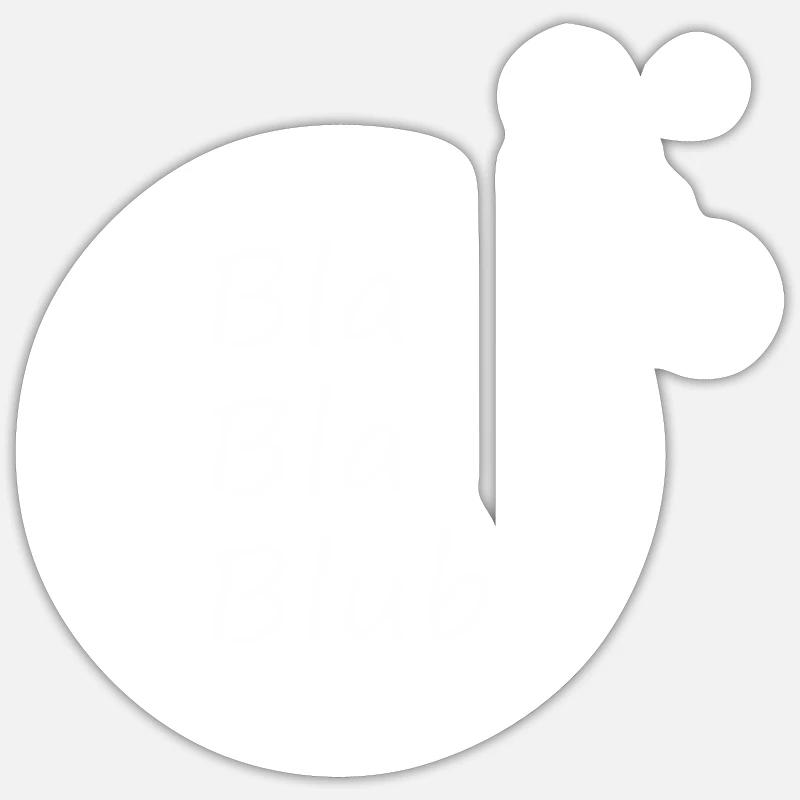 Bla Bla Blub Sticker Größe S (10 x 10 cm)