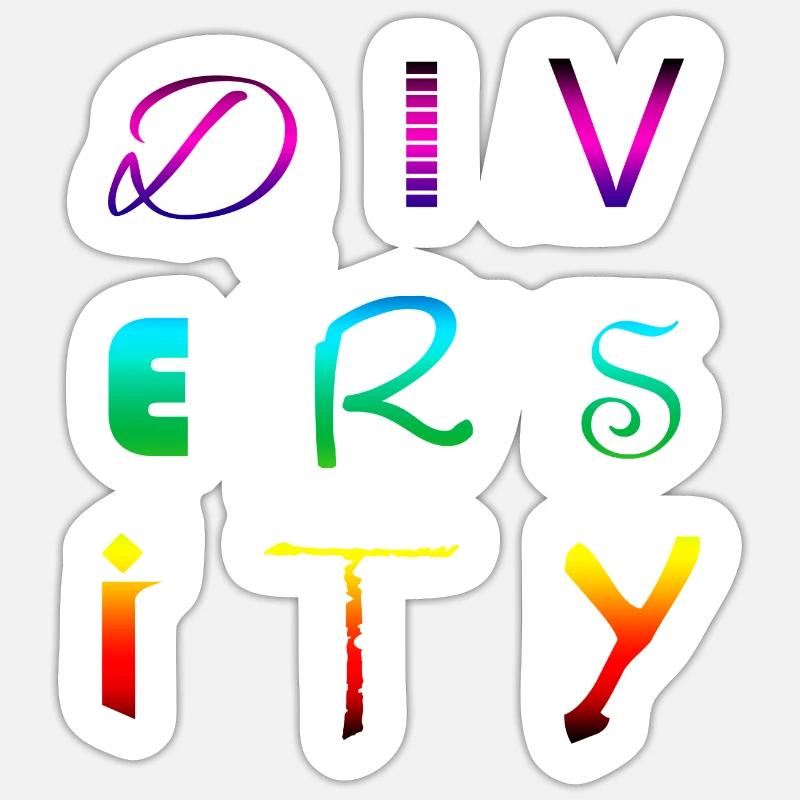 DIVERSITY - Sticker size S (10 x 10 cm) - white matte
