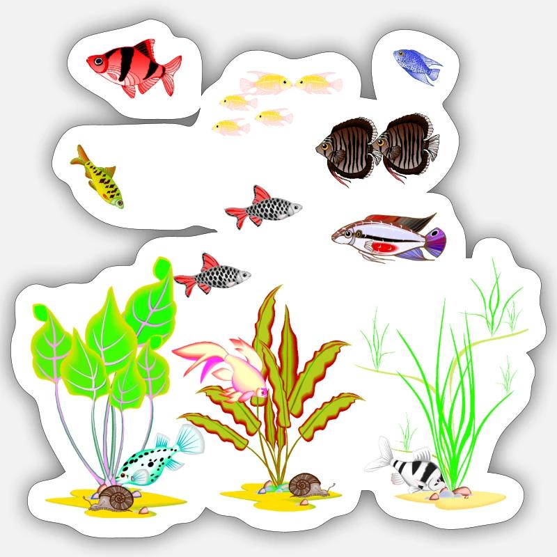 Mon Fish Tank 3 - Sticker taille S (10 x 10 cm) - blanc mat