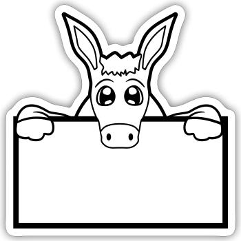 sign wall wall half text field surface write - Sticker size S (10 x 10 cm) - white matte - Front
