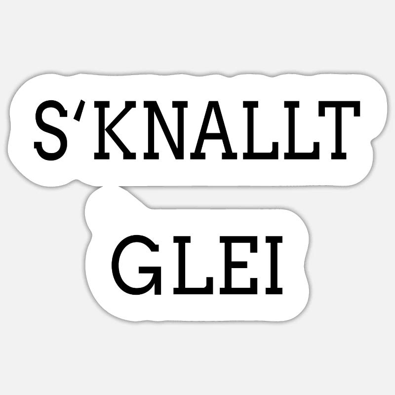 It pops right away - Sticker size S (10 x 10 cm) - white matte