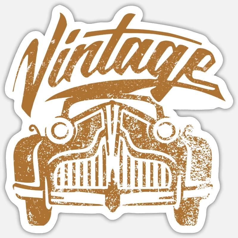 Auto Motor Geschenk Idee - Sticker Größe S (10 x 10 cm) - Mattweiß