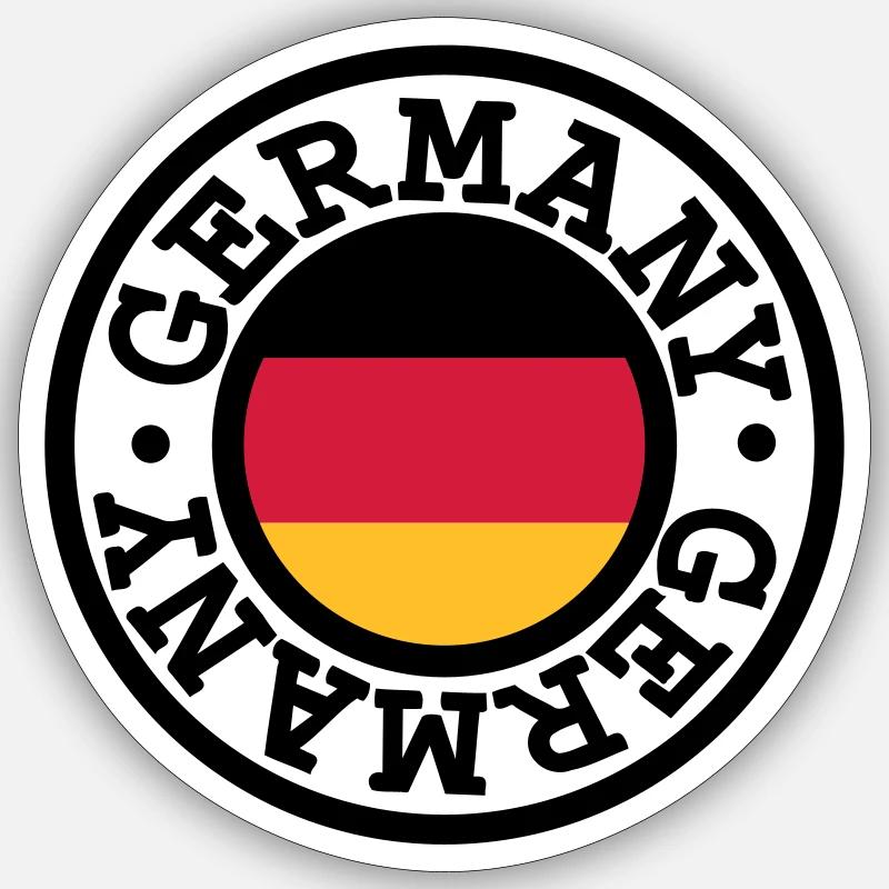 Deutschland Germany - Sticker Größe S (10 x 10 cm) - Mattweiß