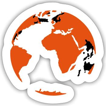 erdball - Sticker size S (10 x 10 cm) - white matte - Front