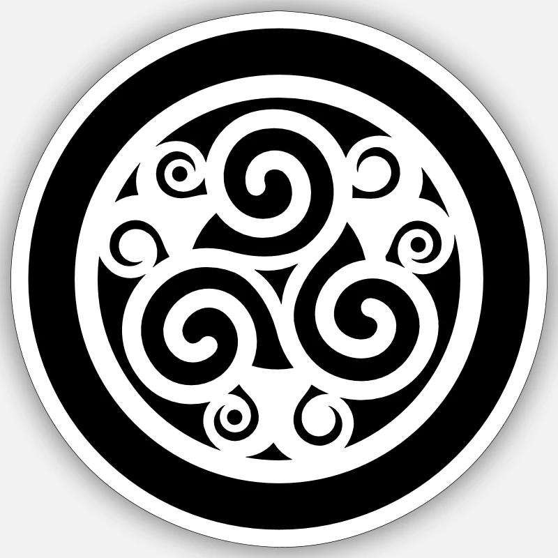 Celte - Sticker taille S (10 x 10 cm) - blanc mat